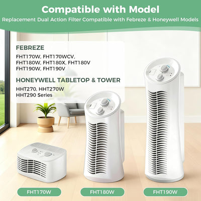 4 Filtros U Comp Honeywell HHT270 HHT290 Febreze FRF102B