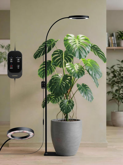 Lámpara LED espectro completo para plantas con soporte y temporizador
