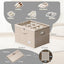 2 Organiz. Zapatos con Ventana Beige 19.7x15.7x13"