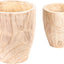 Macetas redondeadas madera paulownia set 2 tamaños