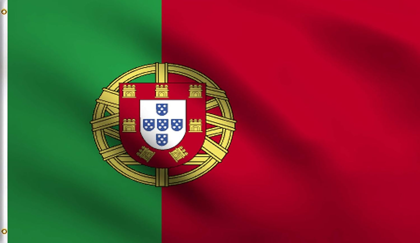 Bandera portuguesa 2x3ft 100% poliéster resistente UV