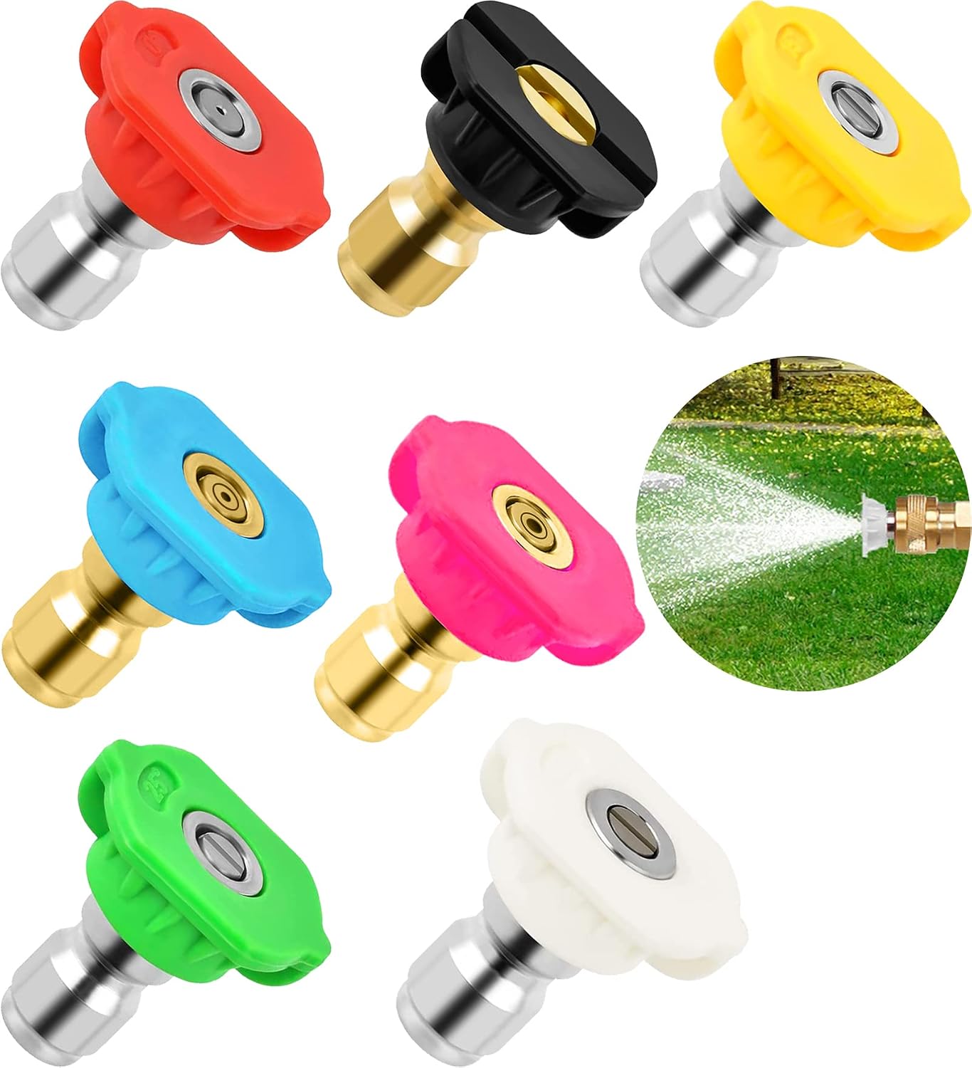Puntas boquilla lavadora presión 1/4" set 7