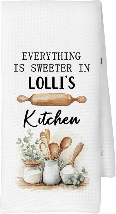 Toallas cocina regalo abuela nietos 16x24pulg