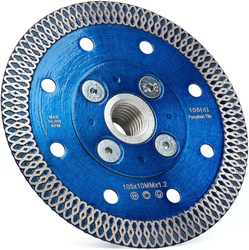 Hoja fina diamante 4pulg con reborde para cortar teja
