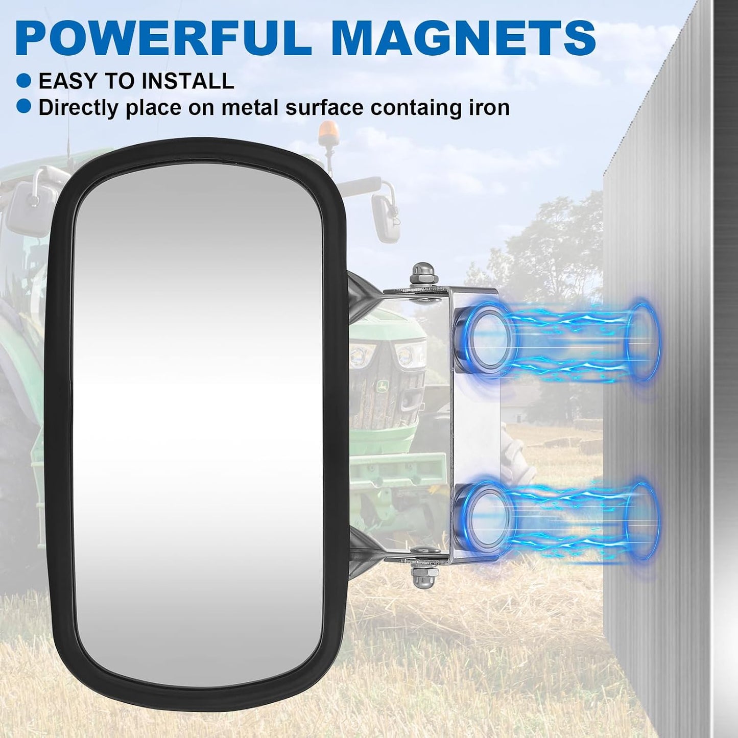 Espejo retrovisor magnético tractor Kubota Mahindra John Deere
