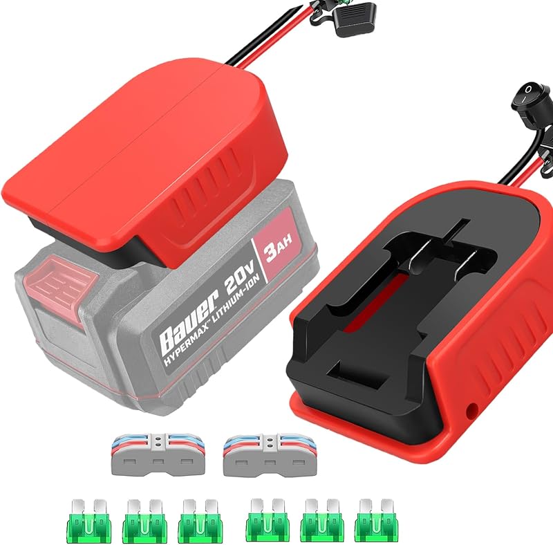 2 Pzas Adaptador Rueda Eléctrica Bauer 20V Kit Batería