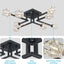 Candelabro Sputnik negro 8 luces cristal para comedor y sala