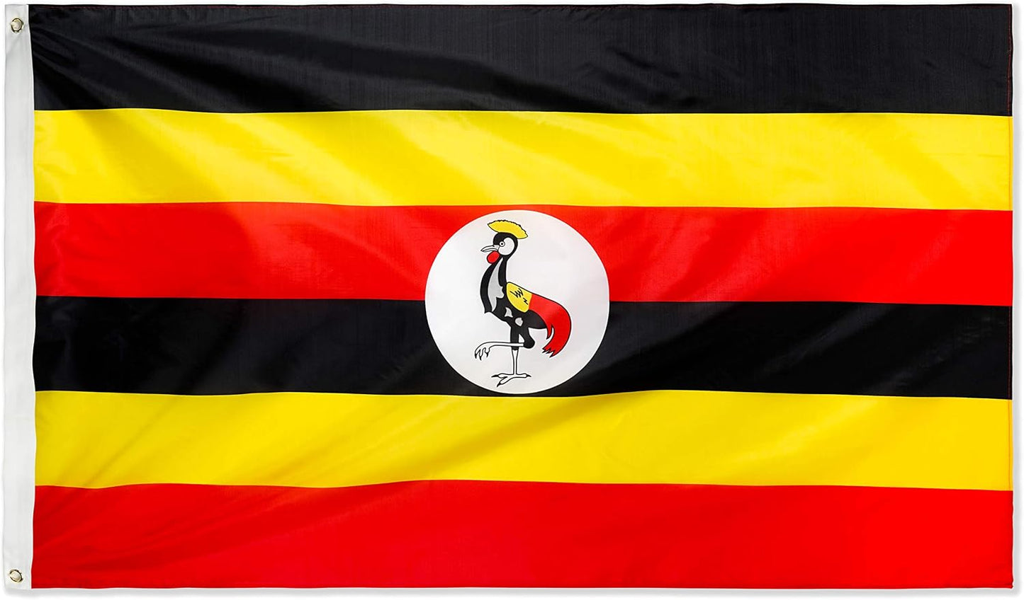 Bandera Uganda 3x5ft poliéster ojales latón