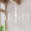 Candelabro blanco 8 luces madera envejecida comedor