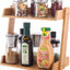 Estante organiz. especias 2 niveles bambú cocina