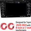 Pantalla táctil 7-8" para Toyota C-HR Camry Corolla