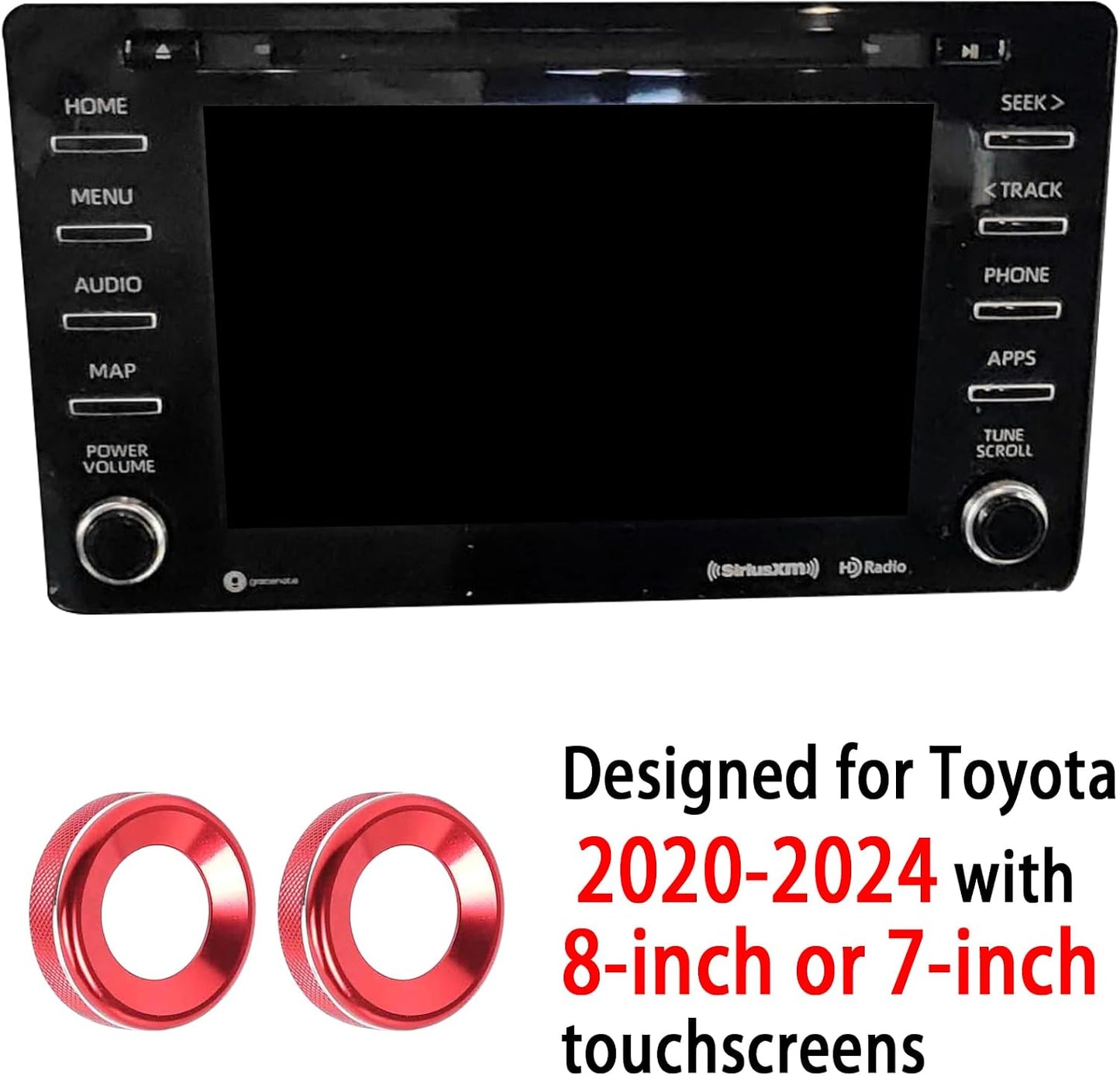 Pantalla táctil 7-8" para Toyota C-HR Camry Corolla
