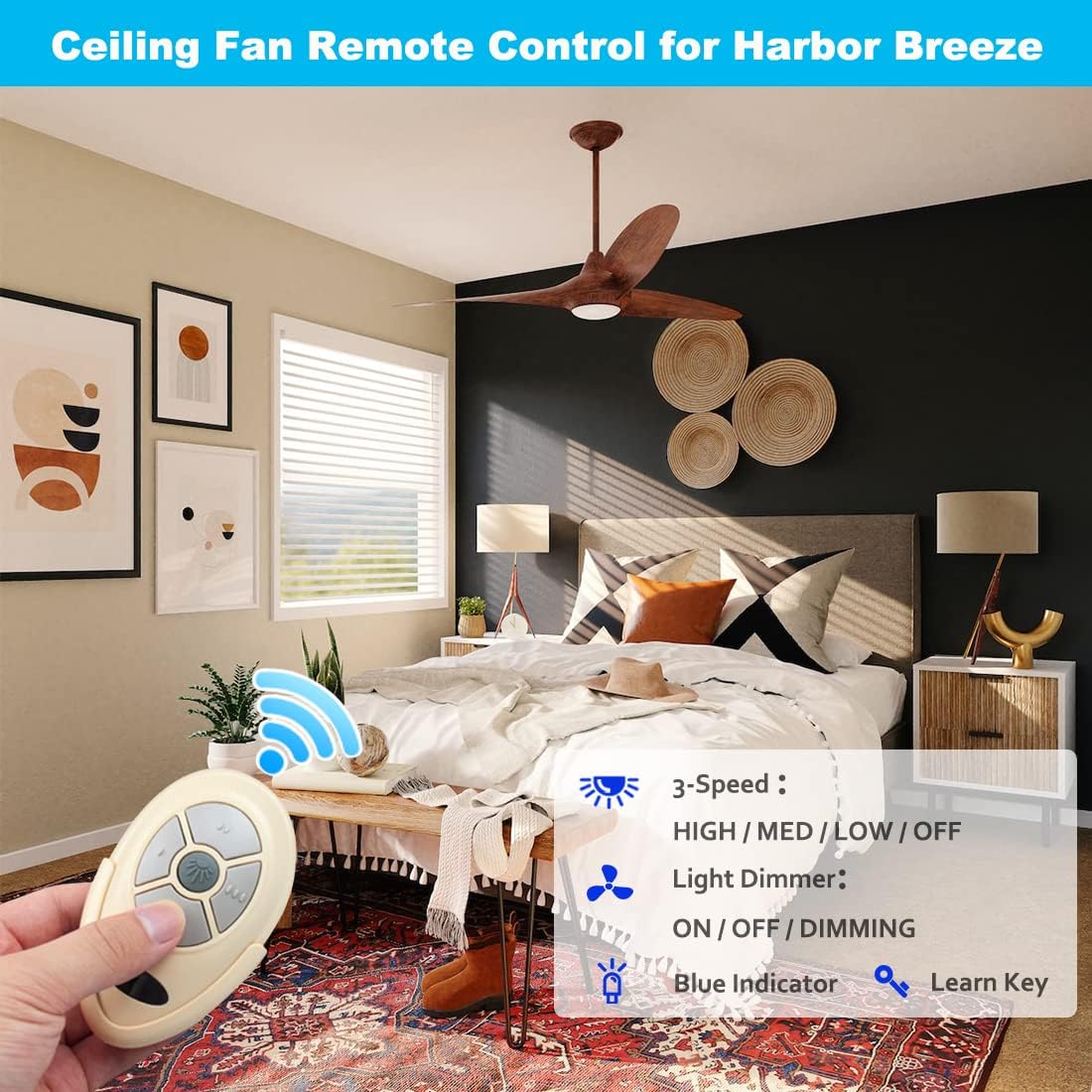 Kit control remoto ventilador techo para Harbor Breeze