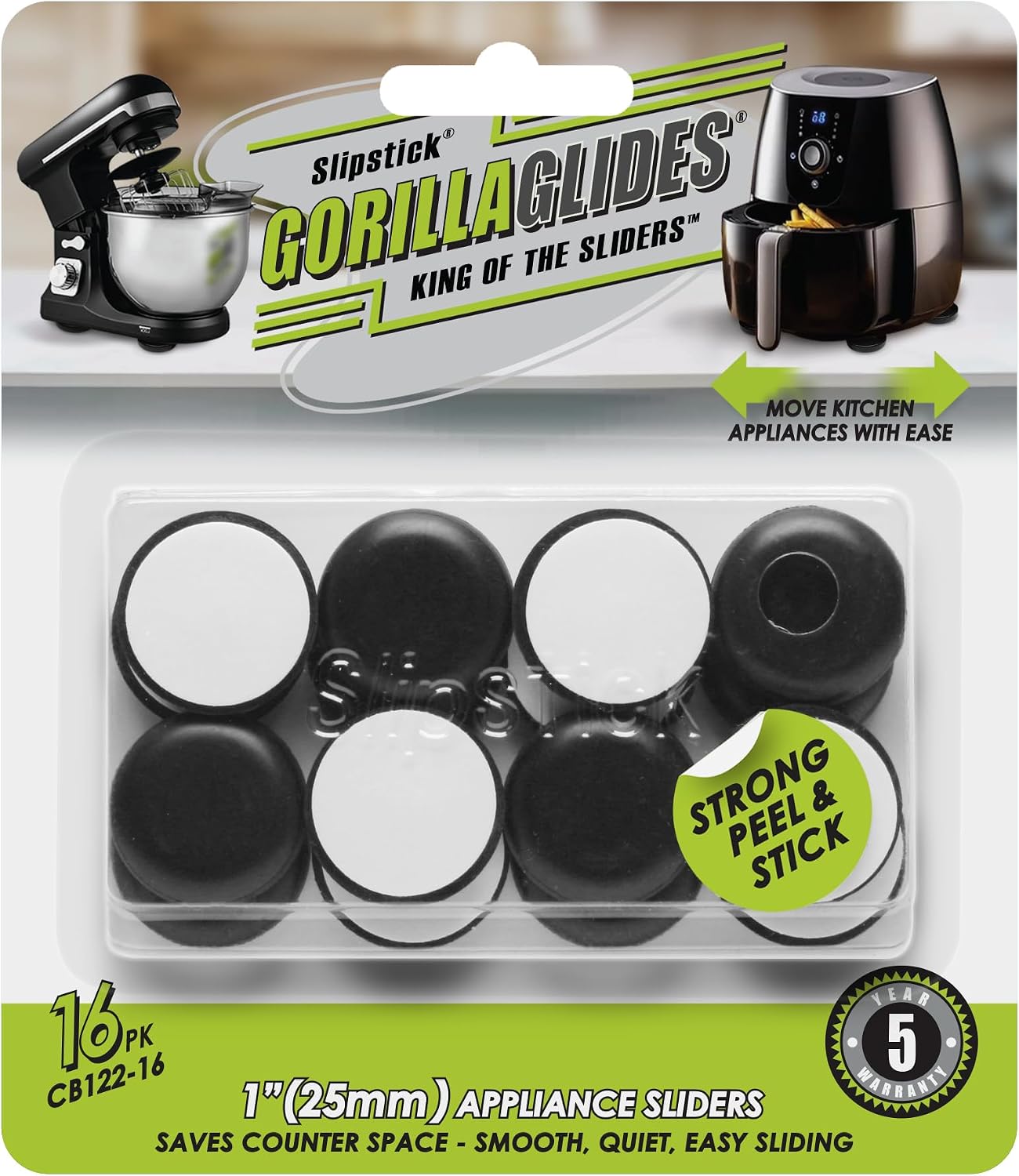 Deslizadores autoadhesivos para electrodomésticos 16 piezas