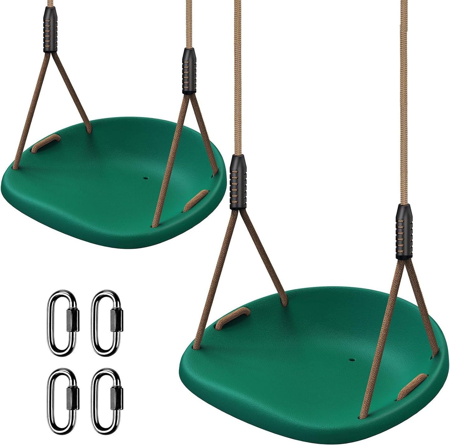 2 Asientos Columpio Capacidad 500lb Cuerda Ajustable