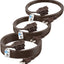 Cable extensión interior 6/9/12ft 2 clavijas marrón 3 salidas 13a