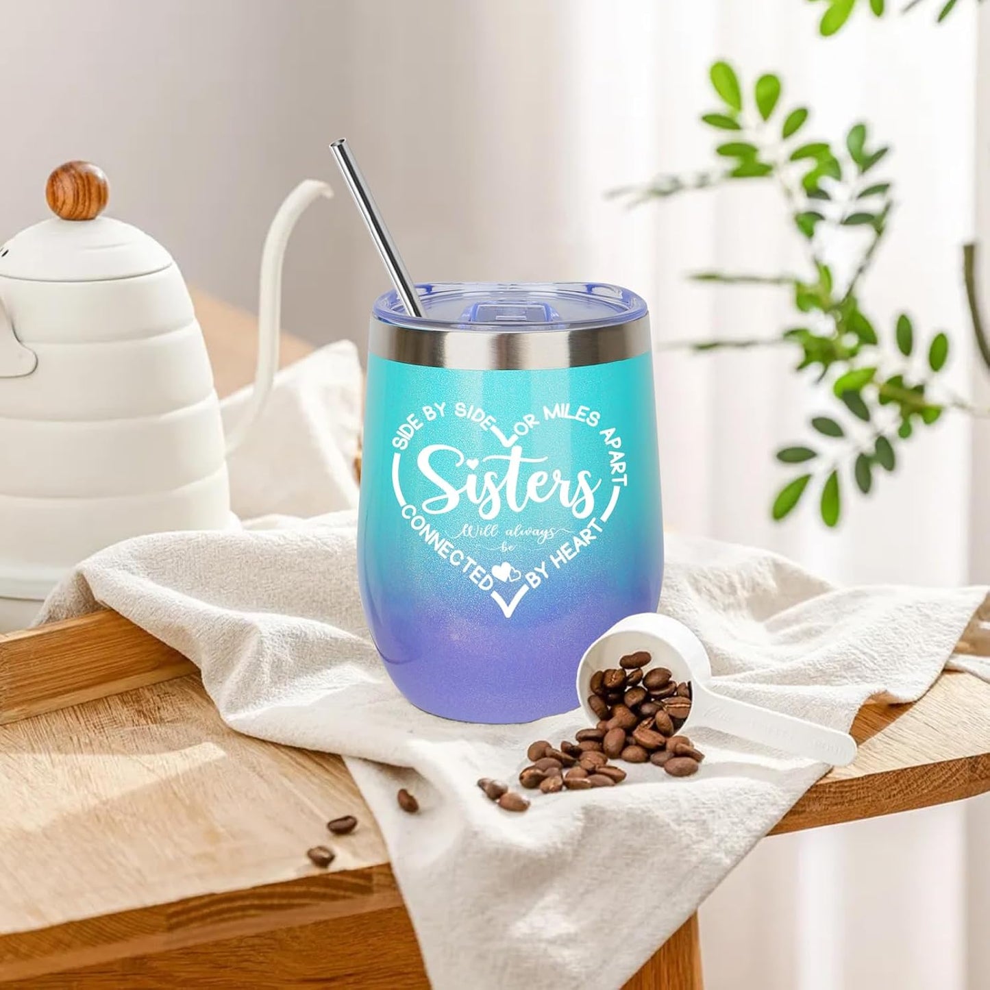 Regalo cumpleaños hermana cesta vaso 12oz Best Sis