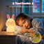 Luz de conejo nocturna LED recargable para dormitorio
