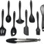 Juego 9 pzas utensilios cocina silicona antiarañazos sin BPA