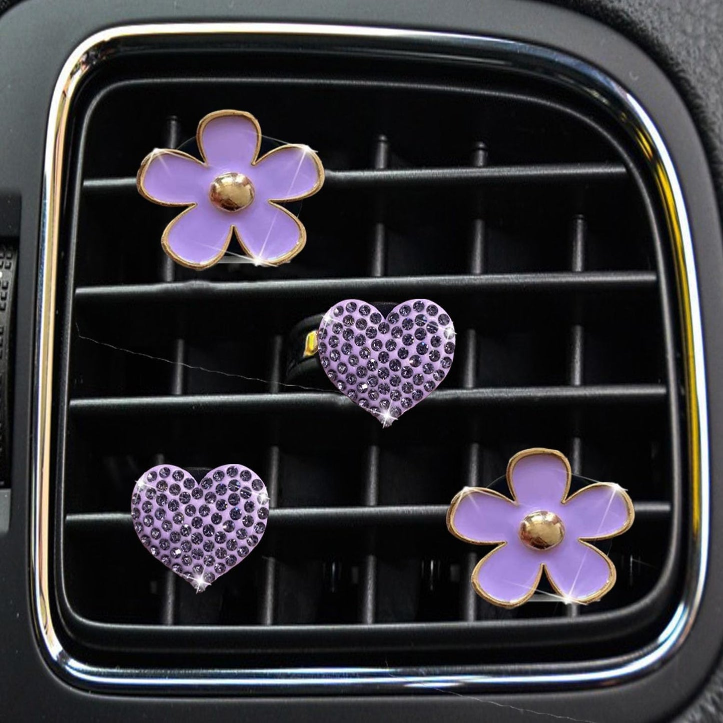 4 Pzas Clips Ventilación Coche con Almohadillas Perfumadas