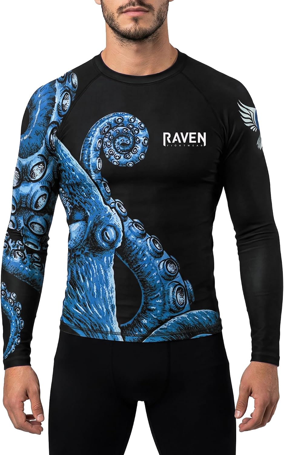 Protector erupción Kraken Octopus IBJJF para hombre blanco