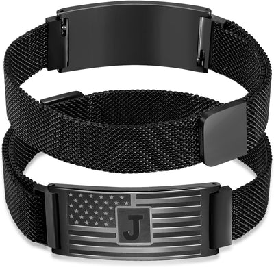 Pulsera acero inox 316L bandera USA regalo hombre