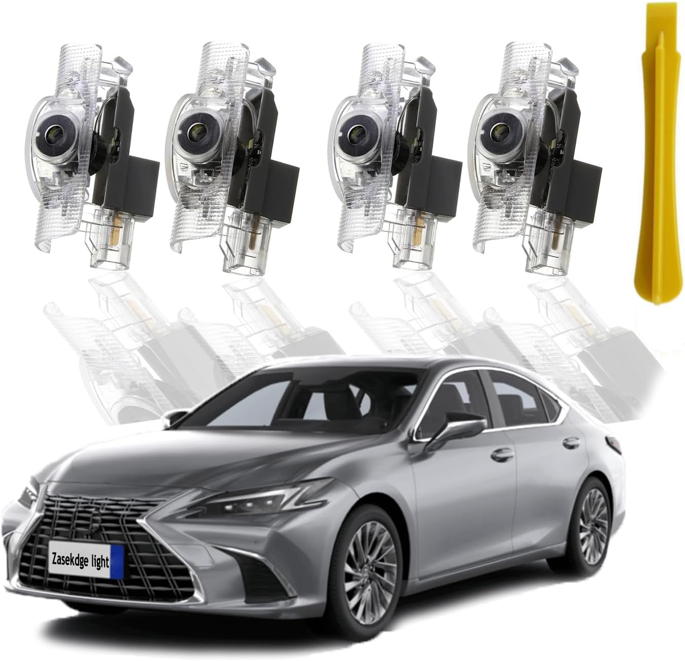 4 Pzas Proyector Luces Bienvenida Auto LED HD Comp