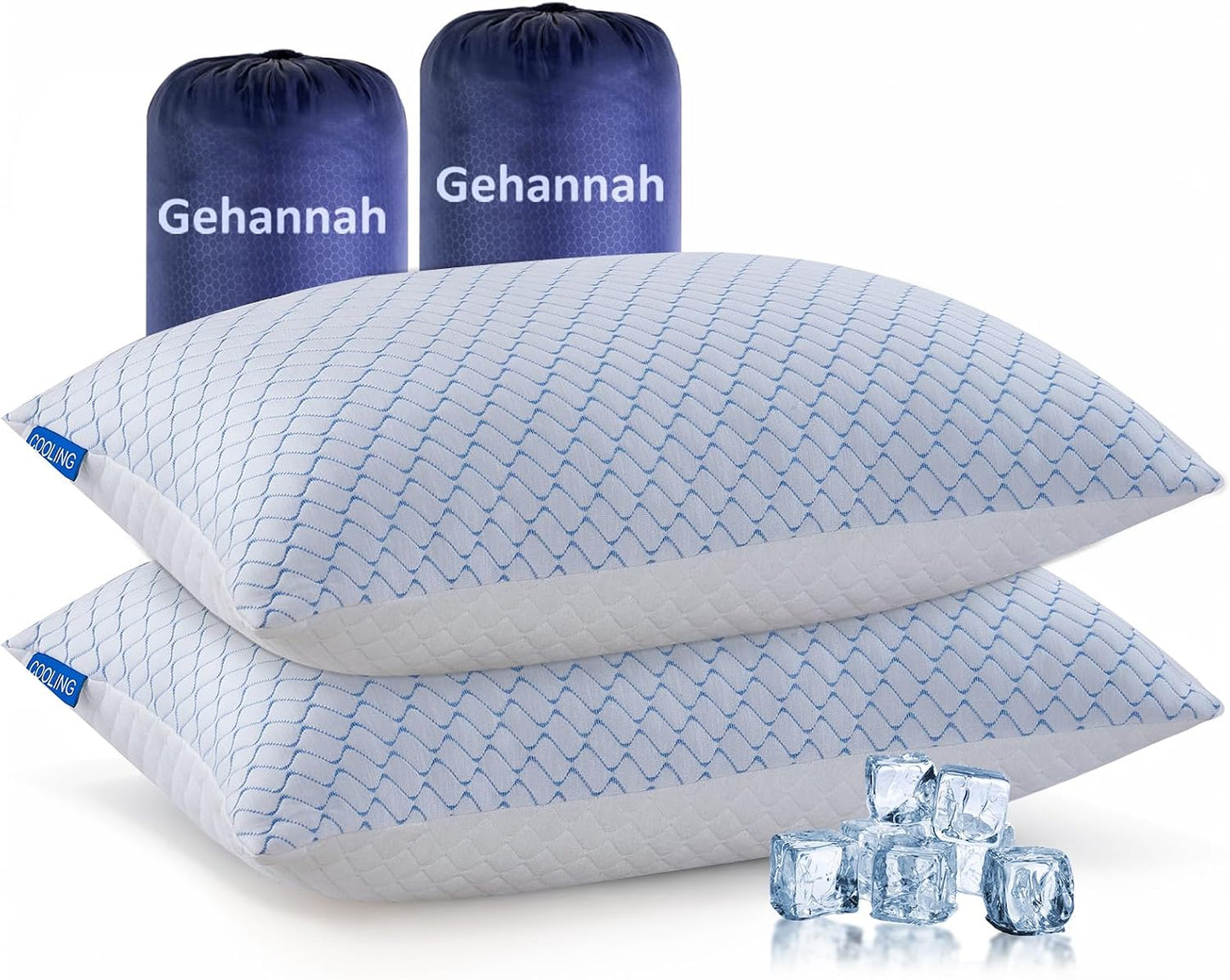 2 Almohadas viaje espuma viscoelástica comp 2 bolsas