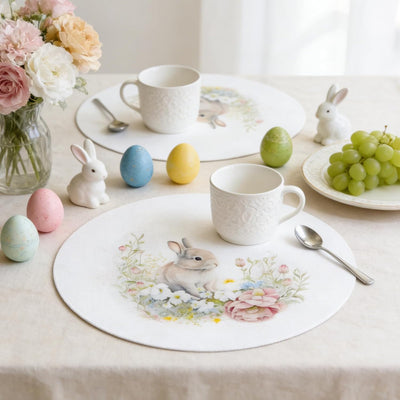 4 Manteles Pascua Conejo Diseño Lindo Mesa Comedor
