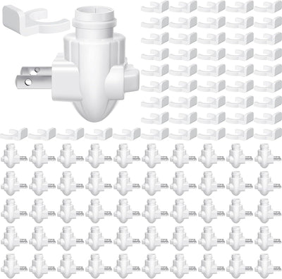80 Luces Nocturnas Base Blanca Giratoria con Clip Plástico