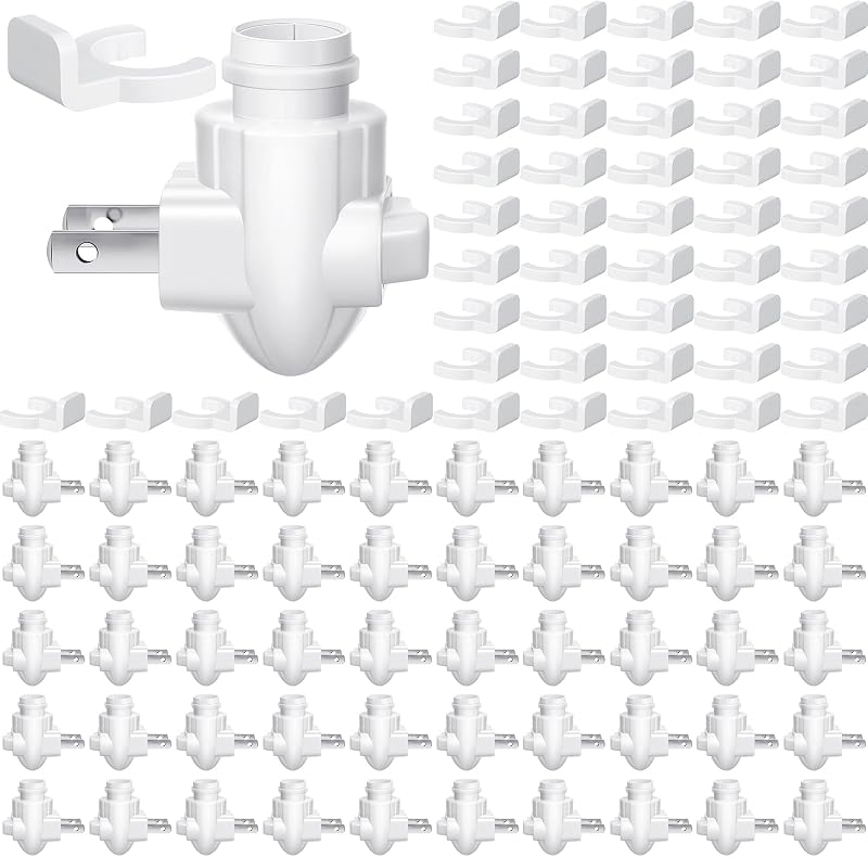 100 Set Módulo Luz Nocturna con Base Giratoria Plástico