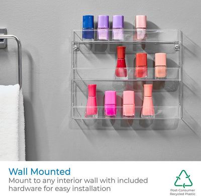 Organiz. baño interdesign 12pulg transparente cosméticos