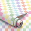 Papel tapiz cuadros pastel arcoíris 15.8x118.1pulg autoadhesivo