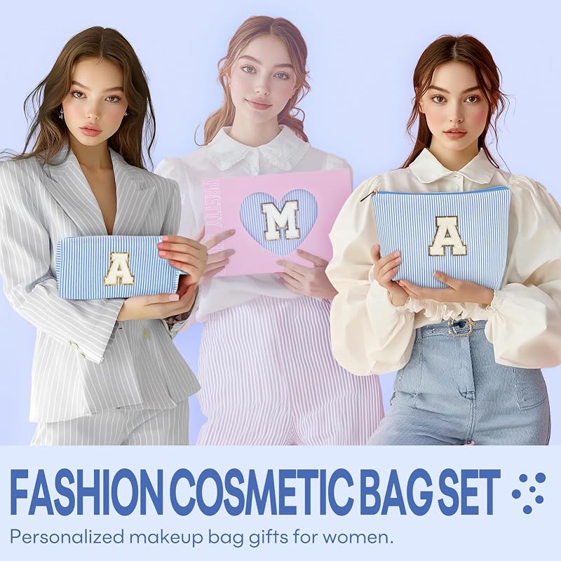 2 Pzas Bolsas Maquillaje Iniciales para Niña