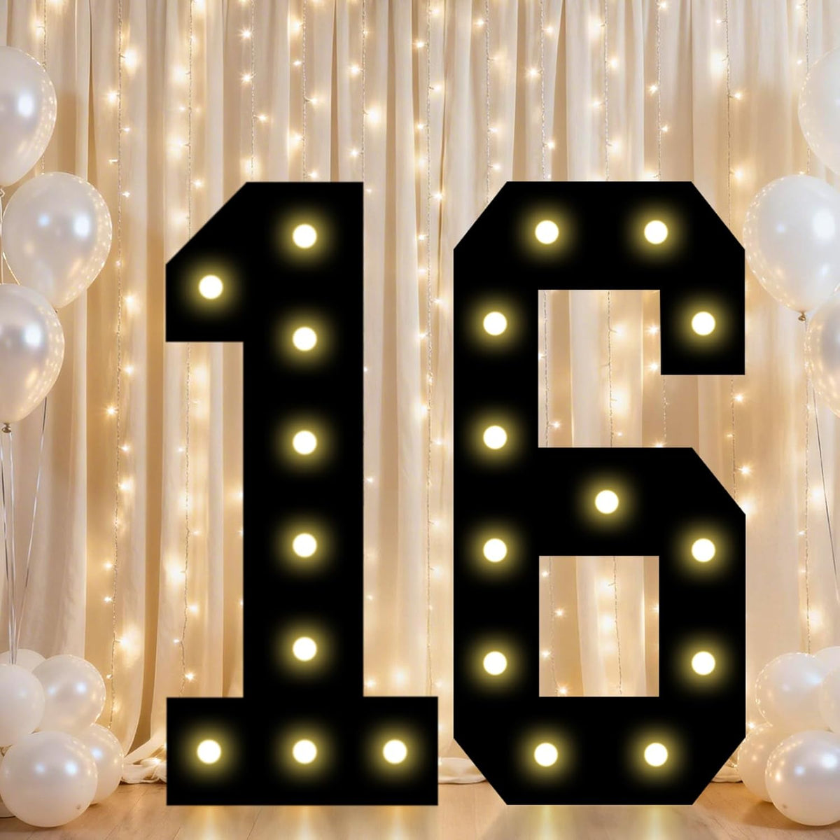 Números iluminados 2.4pulg decoración fiesta cumpleaños