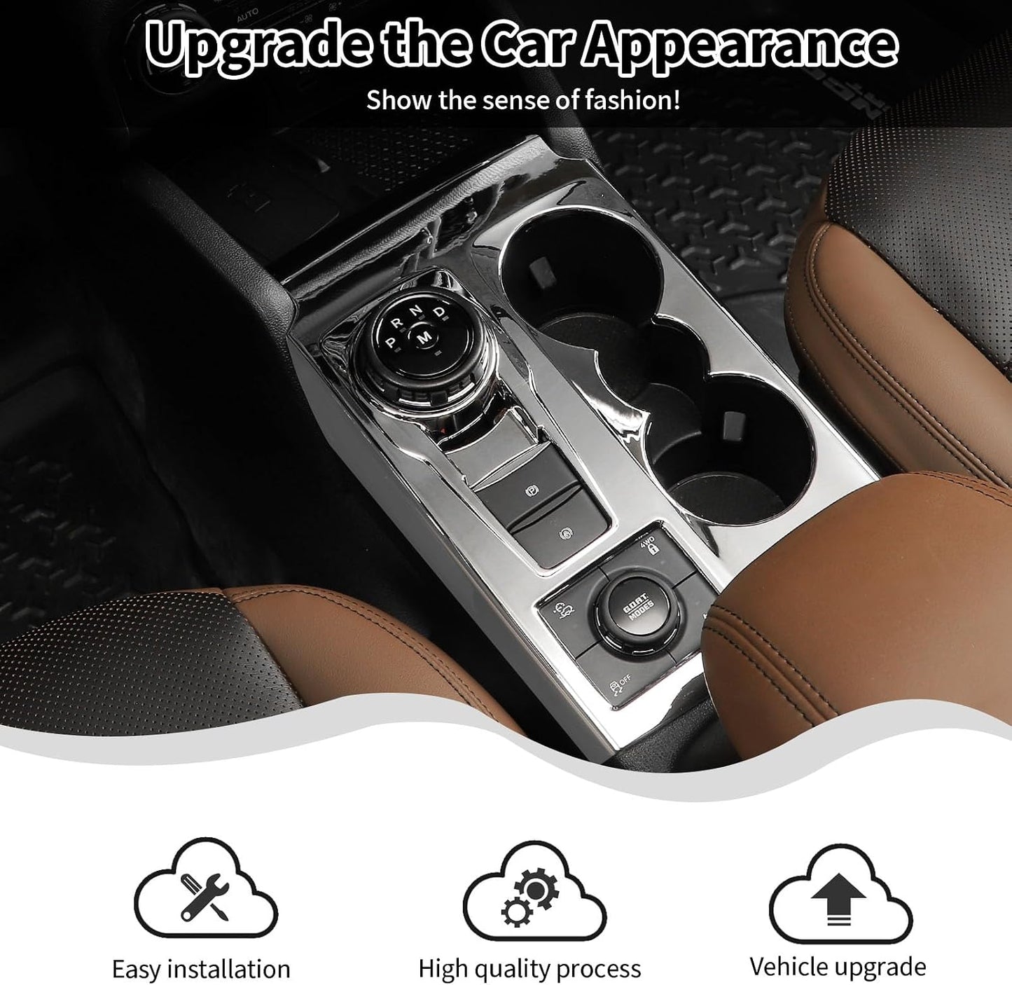 Funda palanca cambios Bronco Sport comp Ford 21-24 cromo
