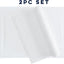 2 Tapetes Baño Algodón Blanco 34x21pulg Suaves Absorbentes