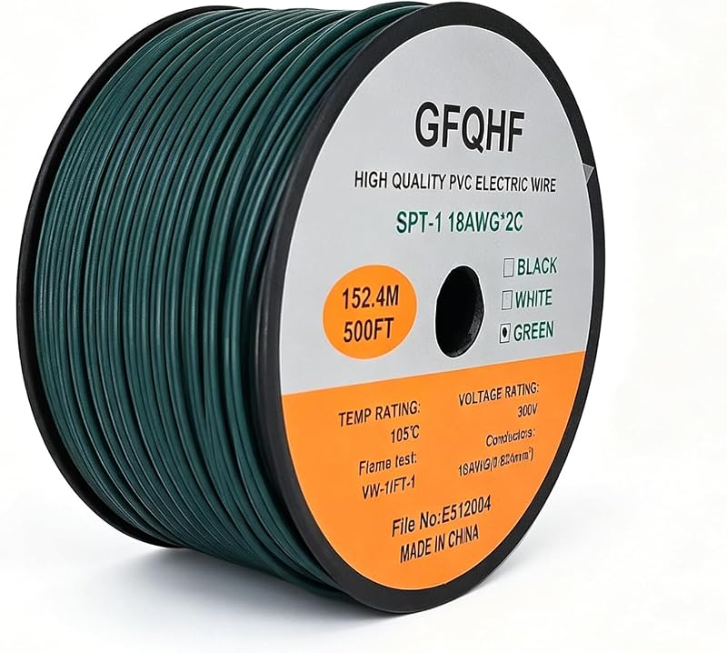Cable eléctrico SPT-1 18/2 500 ft con UL