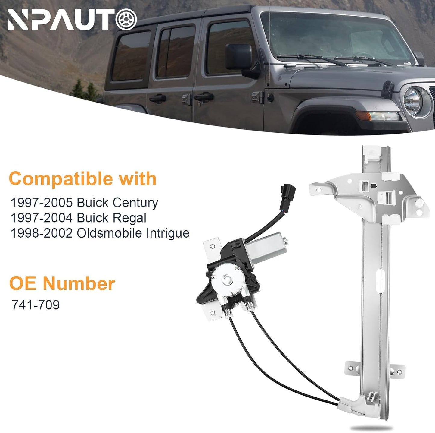 Elevalunas eléctrico trasero derecho Buick Century 98-02