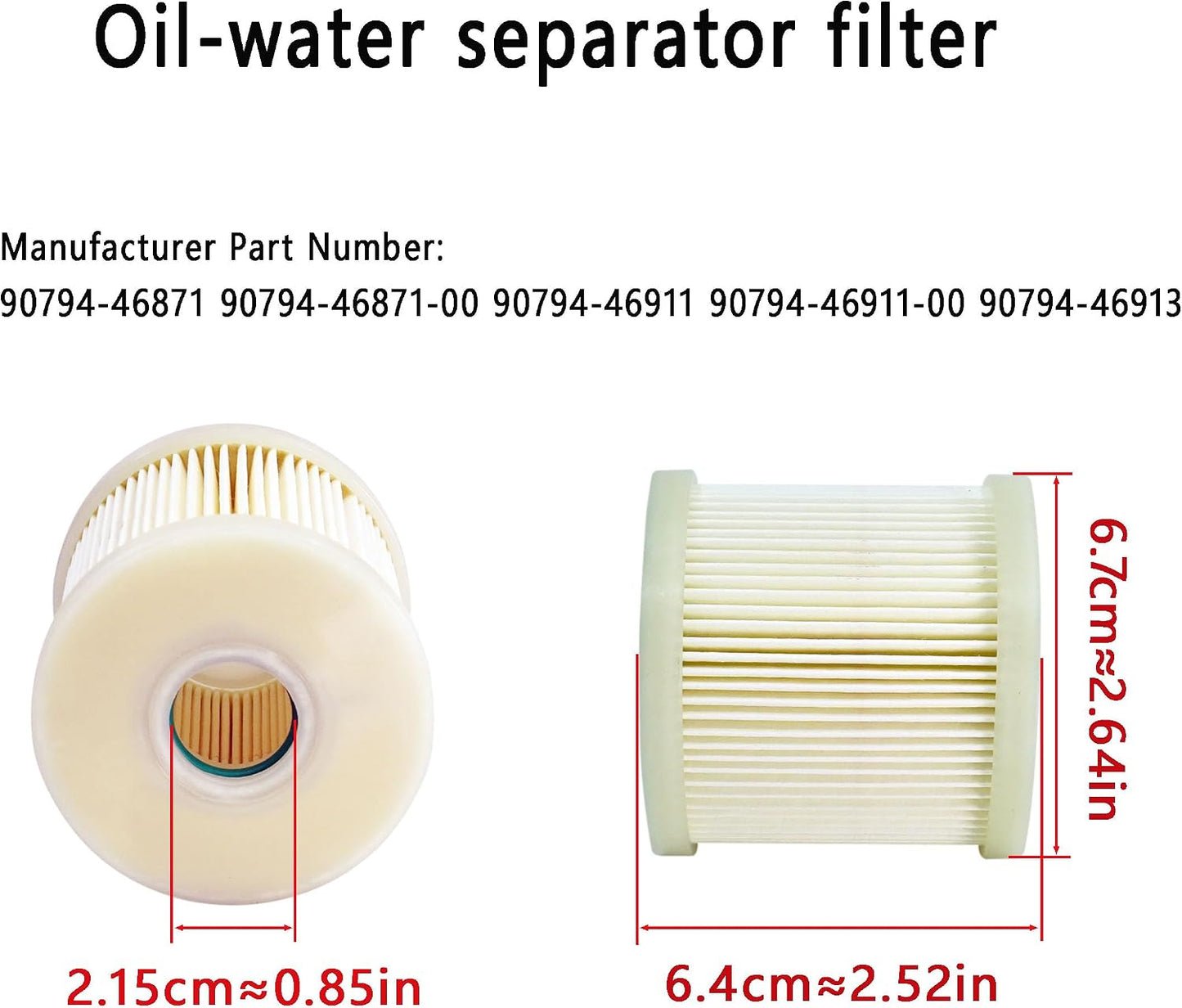 Filtro combustible separador agua motocicleta Honda Yamaha 90794
