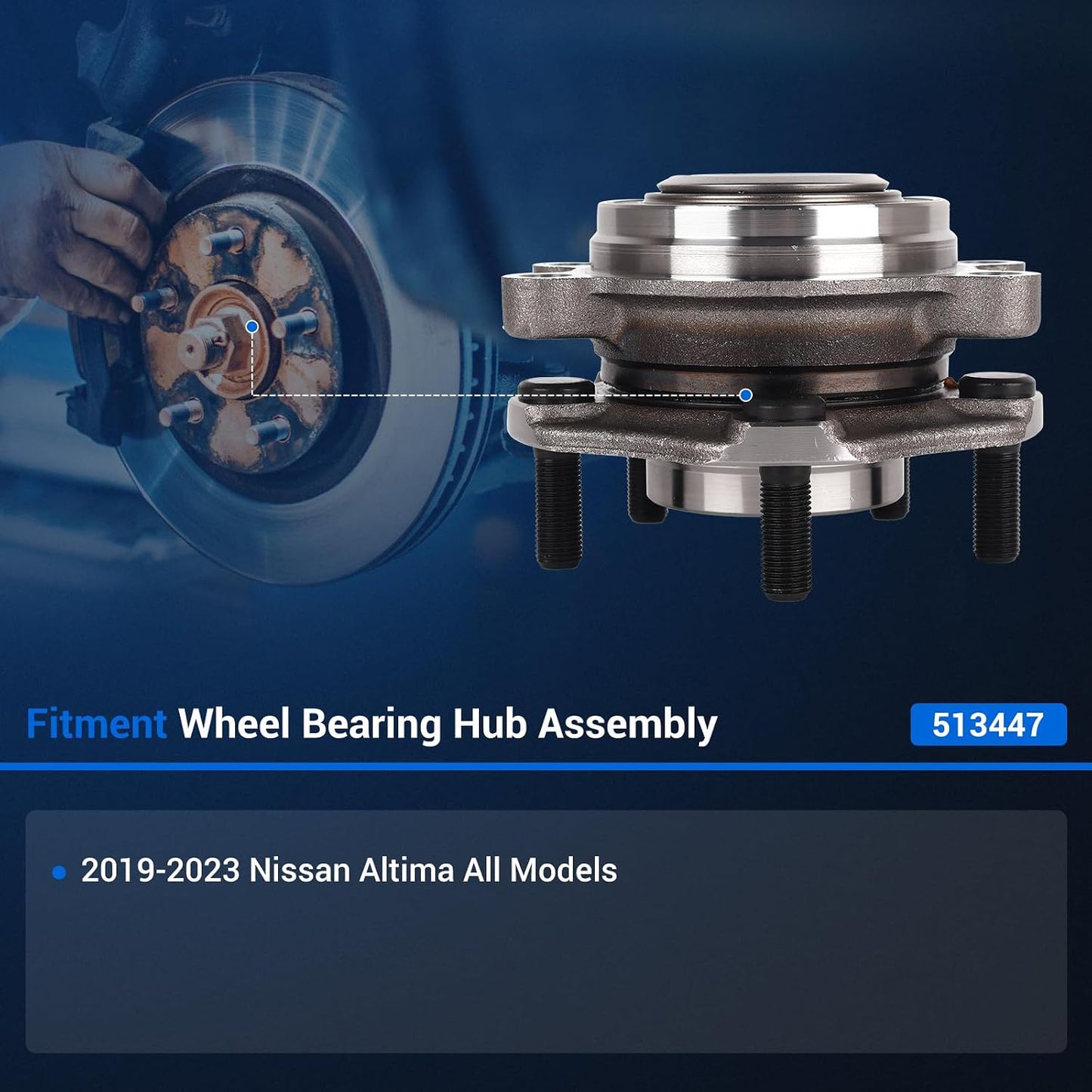 Conjunto cubo rueda delantera comp Nissan Altima
