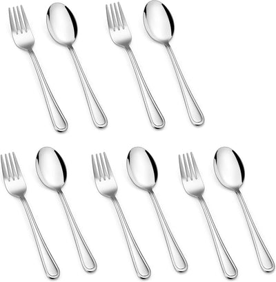 Set 10 Pzas Cubiertos Acero Inox para Niños Seguros