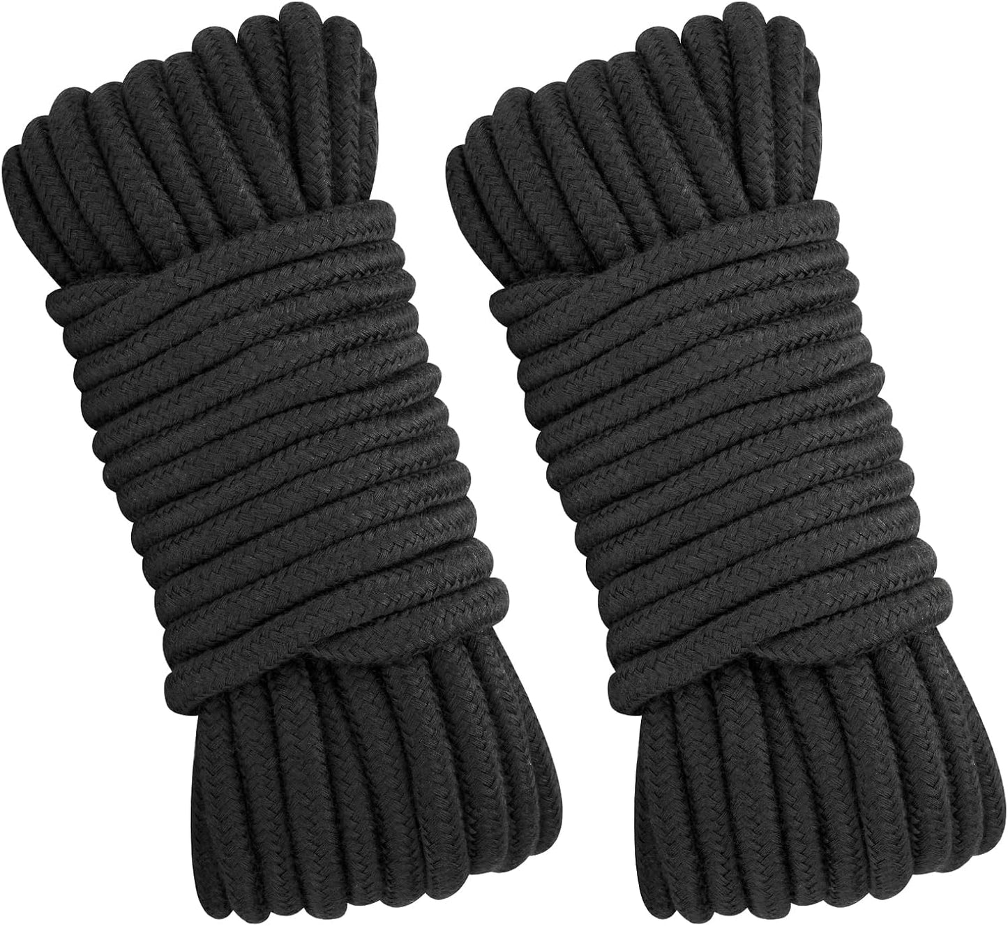 Cuerda algodón negro 0.315pulg 33pies 2uds para colgar