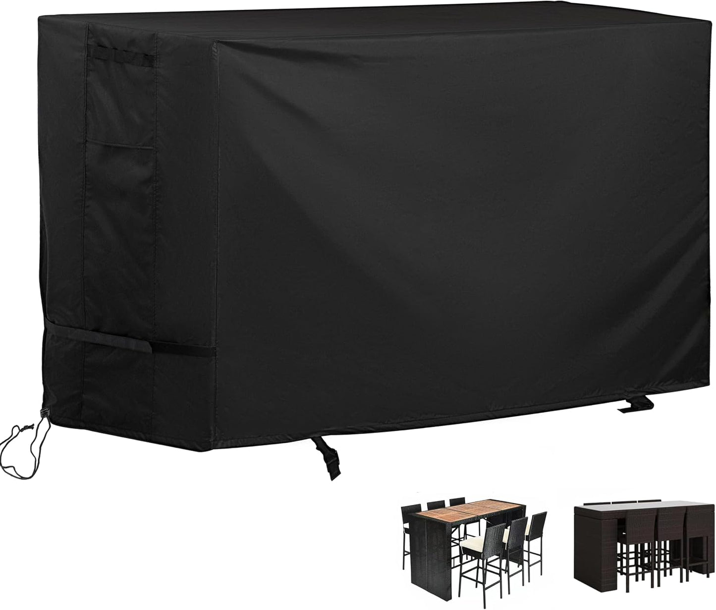 Set 7 Pzas Funda Mesa y Sillas de Bar para 6 Personas