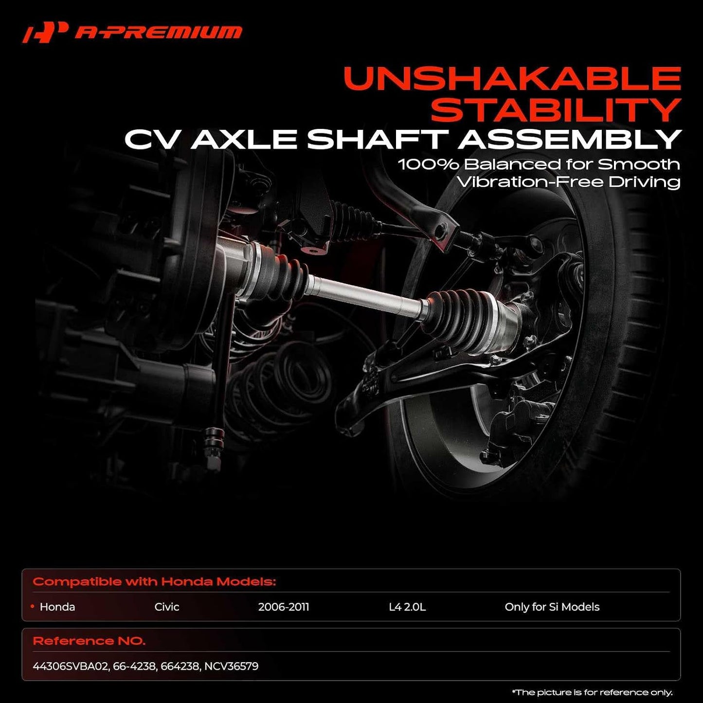 Ensamblaje eje transmisión CV Honda Civic 06-11 L4 izquierdo