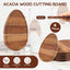 4 Tablas Cortar Acacia 15x7pulg Bloque Carnicero