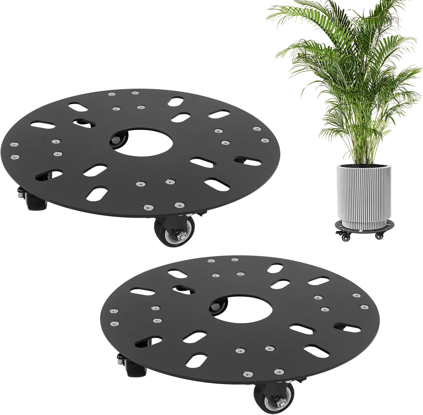2 Soportes para plantas 12pulg acero carbono 0.118pulg