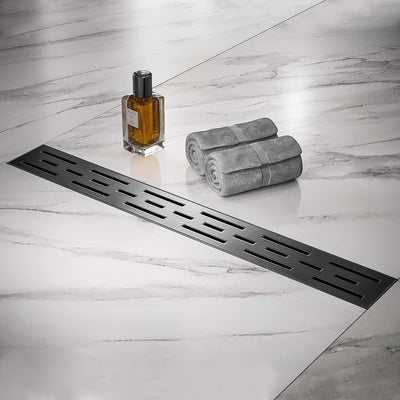 Drenaje ducha negro mate 32pulg acero inox