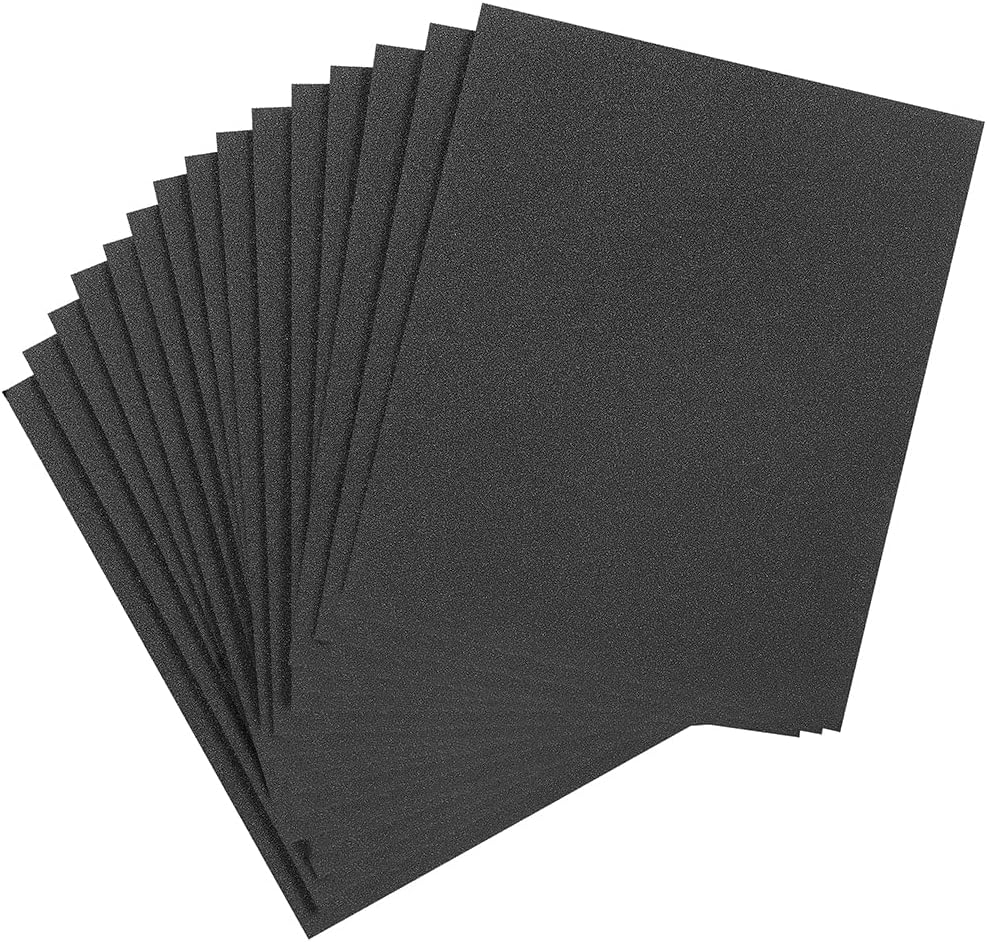 Papel de lija húmedo y seco 400-800 15 hojas 9x11pulg