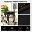 Cojines redondos para sillas exterior 15x15" negro set 2